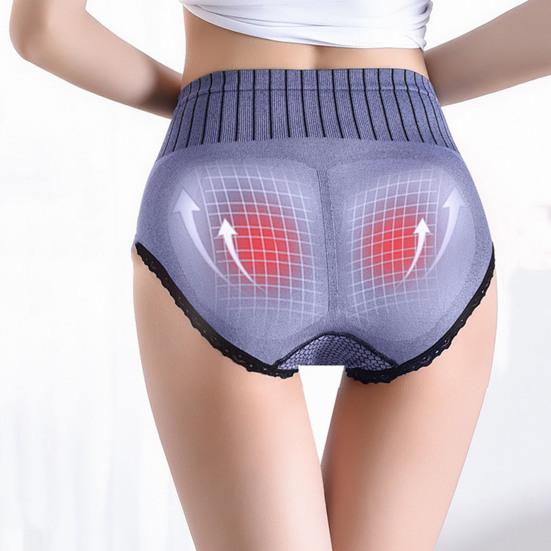 Женские трусы с высокой талией, обтягивающие, дышащие, с принтом, эластичные, с контролем живота, антисептические