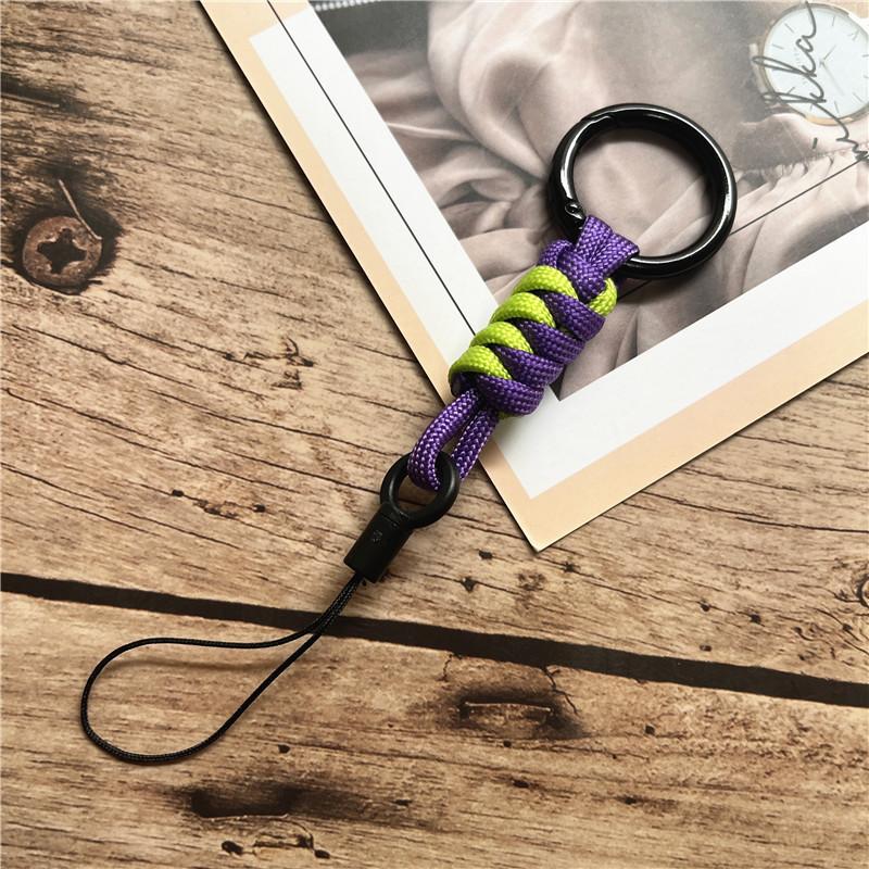 Key Ring Lanyard Matching Color Mobile Strap Metal Keyring Cord for Keys Short Lanyard Anti-lost Cellular String Couple Pendant