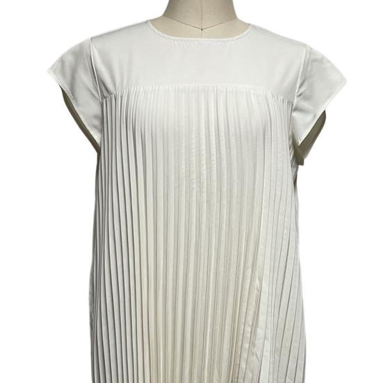 Женское платье плиссированное однотонное свободное платье трапециевидной формы без рукавов до середины икры, мягкое дышащее повседневное платье миди