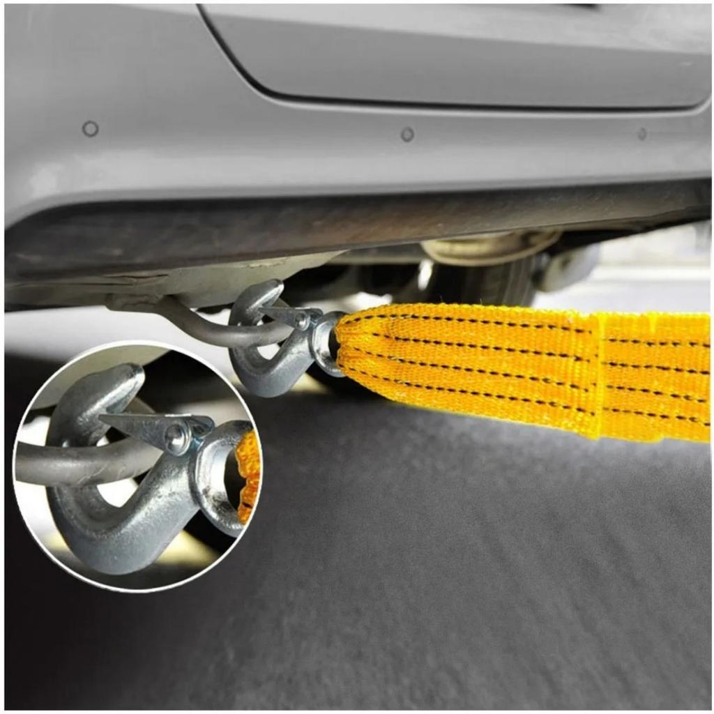 1PCS Thickened Car Portable Car 4 Meters 3 Tons Trailer Rope Car Emergency Traction Rope Pulling Rope Car Trailer