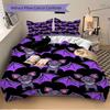 3pcs Bat Print Bedding Set, Suitable for Bedroom Decoration, (Includes 1 Duvet Cover And 2 Pillowcases, Quilt Not Included) yy250822128