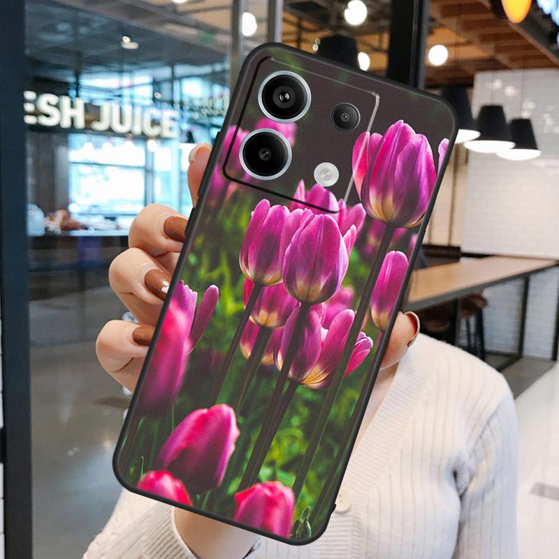 Чехол-цветок 'Весенние тюльпаны' для Xiaomi Redmi Note 15 Pro Plus 10 11 12 13 14 Pro Redmi 15 15C 10C 12C 13C 14C