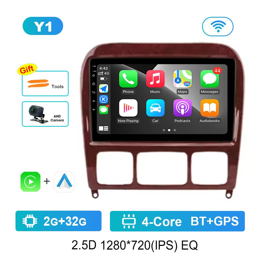 Для Mercedes Benz S Class W220 S280 S320 S350 S400 S430 S500 S600 S55 AMG Автомобильный видео-мультимедийный проигрыватель WiFi Android GPS Carplay