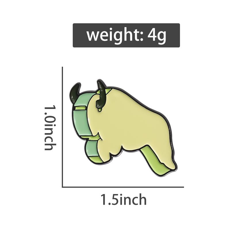 Cute Cow Enamel Pins Custom Animation Brooches Lapel Badges Clothes Cartoon Jewelry Gift for Kids Friends