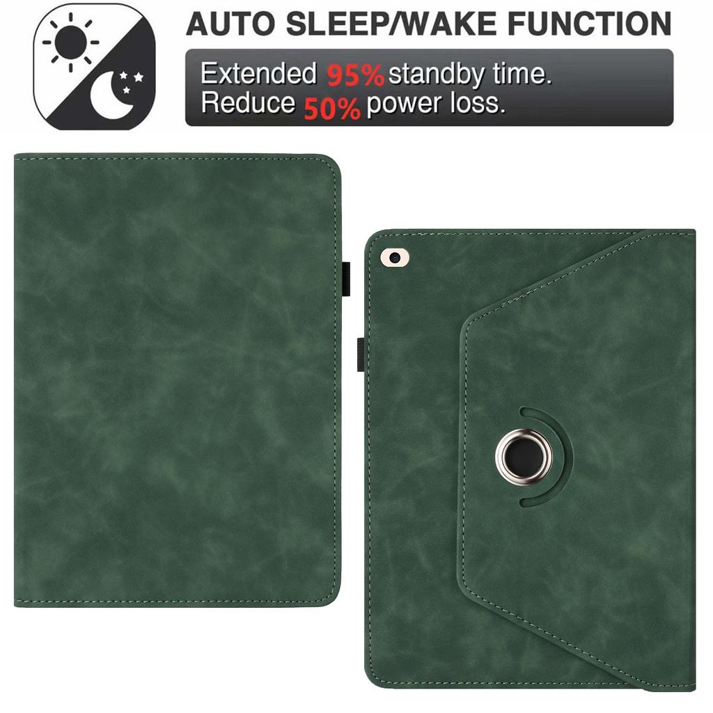 Чехол для планшета для iPad 9,7 дюйма (2018)/(2017)/iPad Air 2/Air (2013) Вращающаяся подставка Однотонная обложка из ПУ кожи