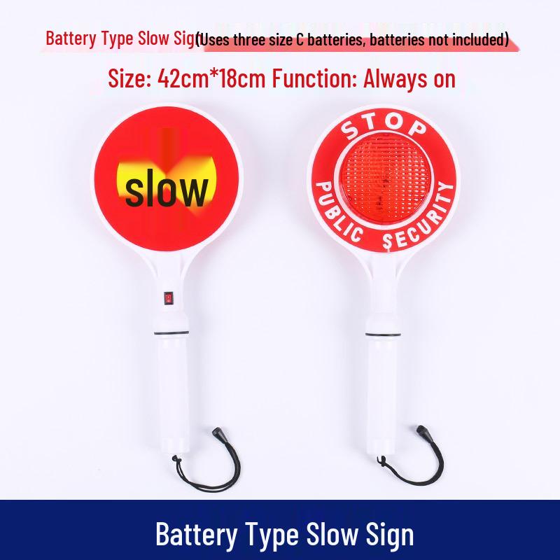 Перезаряжаемый светодиодный жезл регулировщика с аварийным свистком и мигающим стробоскопом