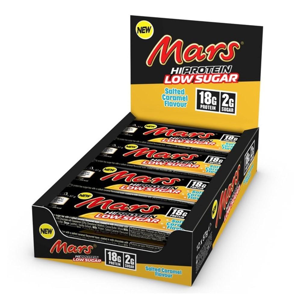 Шоколадный батончик Mars High Protein Low Sugar Соленая карамель 55 г x 12 упаковок 1 коробка
