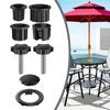 1 Set Sun Umbrella Base Bracket Accessories Plastic Pipe Sleeve Fixing Screws Patio Parasol Umbrella Base Stand