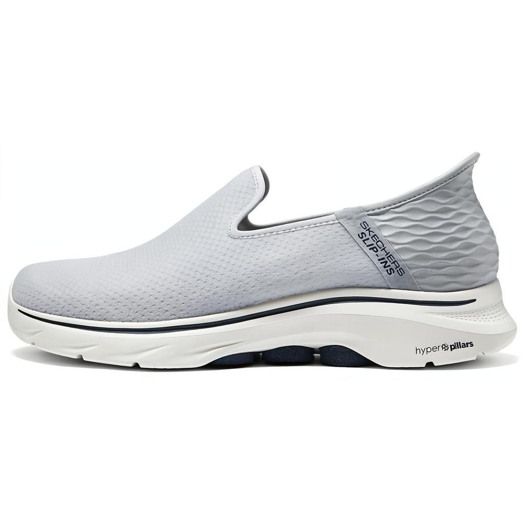 Skechers Go Walk 7 Дышащие Легкие Низкие Повседневные Кроссовки Мужские Серый Синий 216551-GYNV