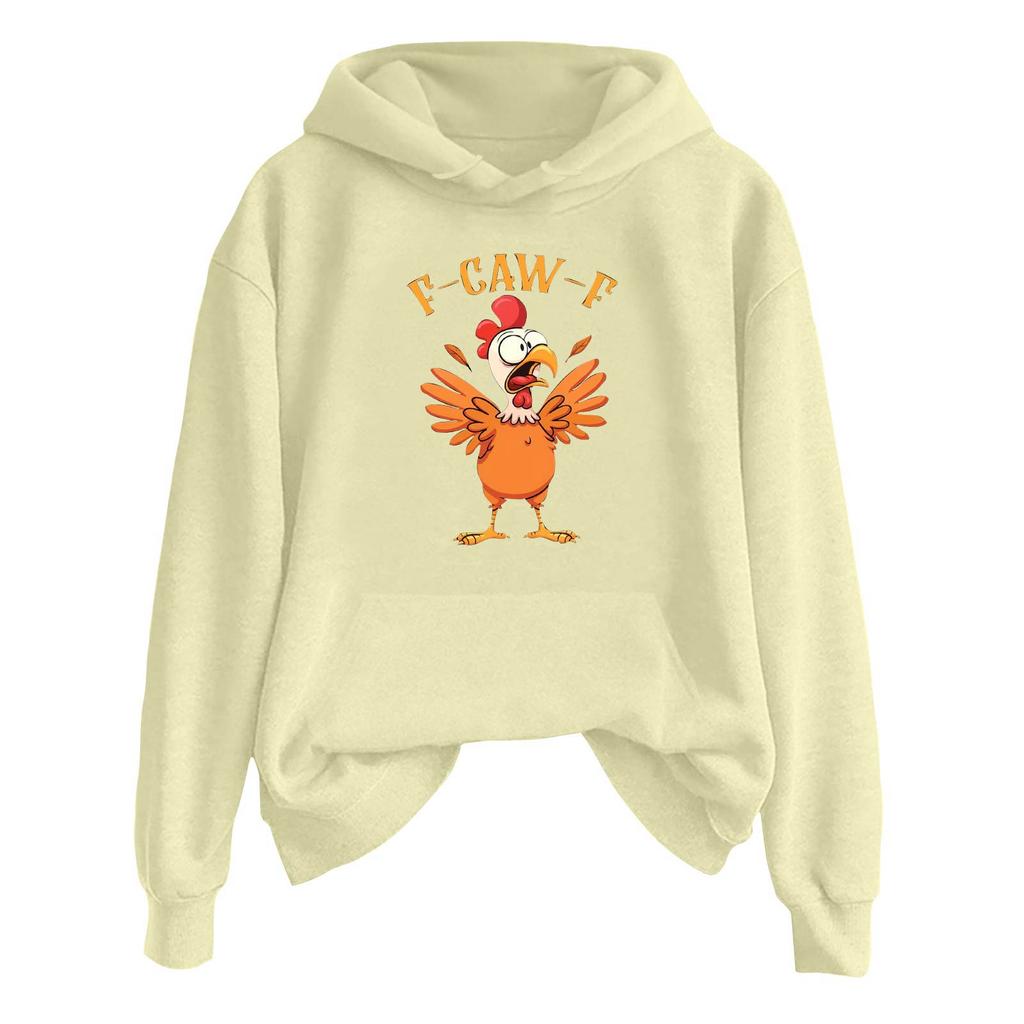 Женская модная повседневная толстовка с длинным рукавом, капюшоном и принтом