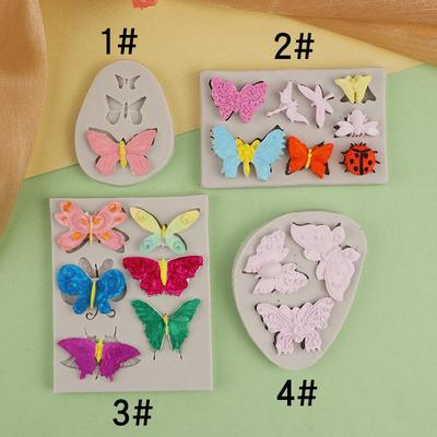 Силиконовые формы для мастики в виде бабочек для DIY выпечки и украшения тортов