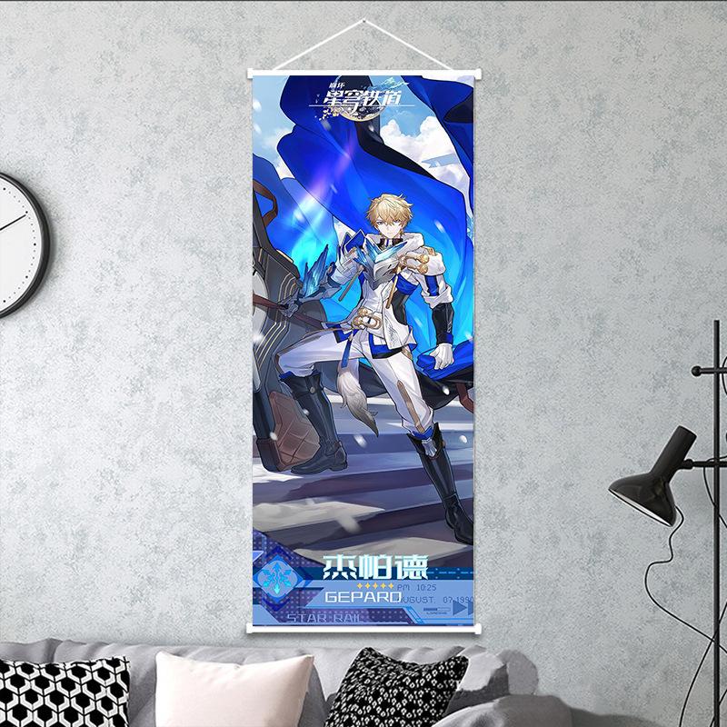 25x75 см Honkai Star Rail подвесная картина Kafka DanHeng персиковая кожа декоративный свиток