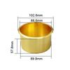 HWHongRV Gold Plated Stainless Steel Cup Holder Recessed Drink Holder Drop-in Can Stand for RV Yacht Boat Poker Table