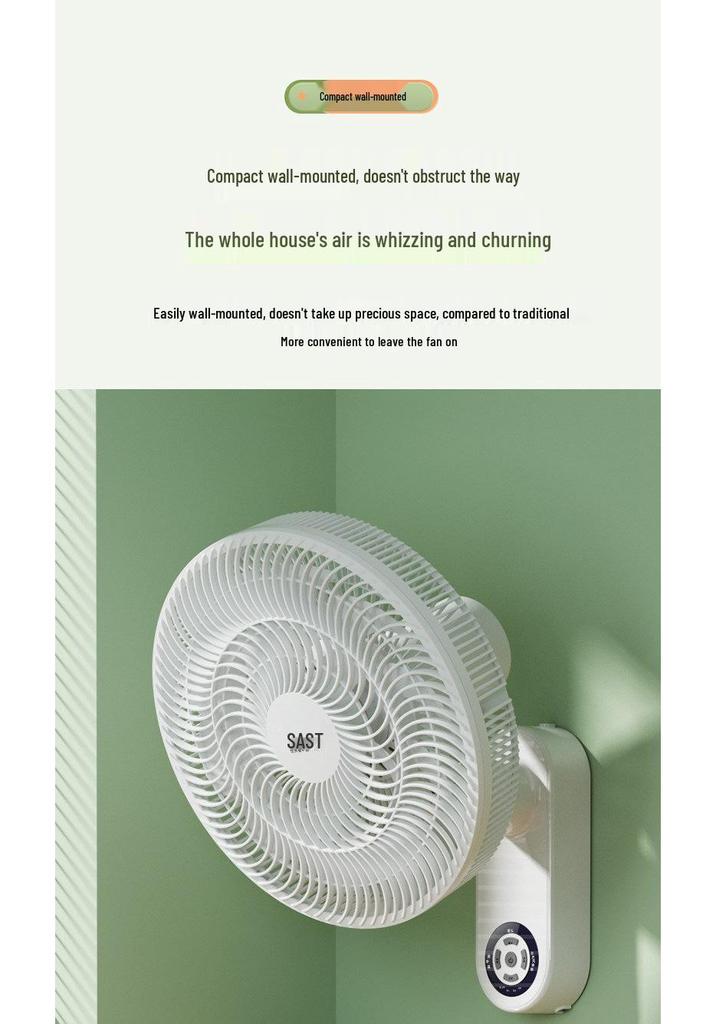 Xiangke Wall-Mounted Electric Fan: Powerful, Remote-Controlled Oscillating Fan