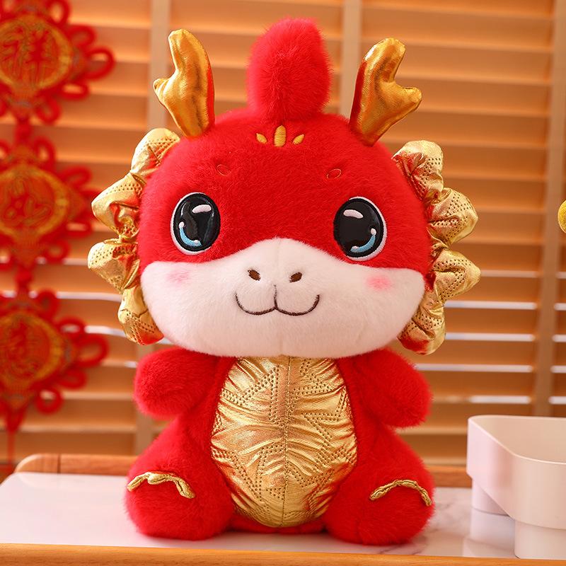 Милые красочные куклы-драконы, талисман года дракона, плюшевые игрушки, кукла года дракона, подарок