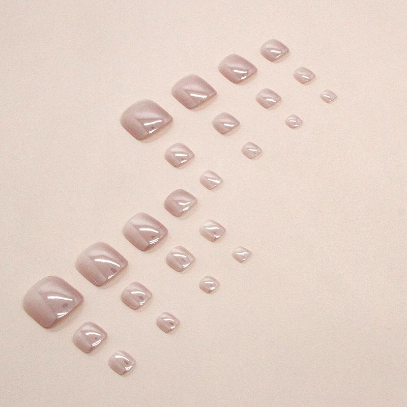 Летний прохладный порошок через ноги Накладные ногти Аврора Электроplating Носимые пластины для ногтей Съемные ногти на ногах