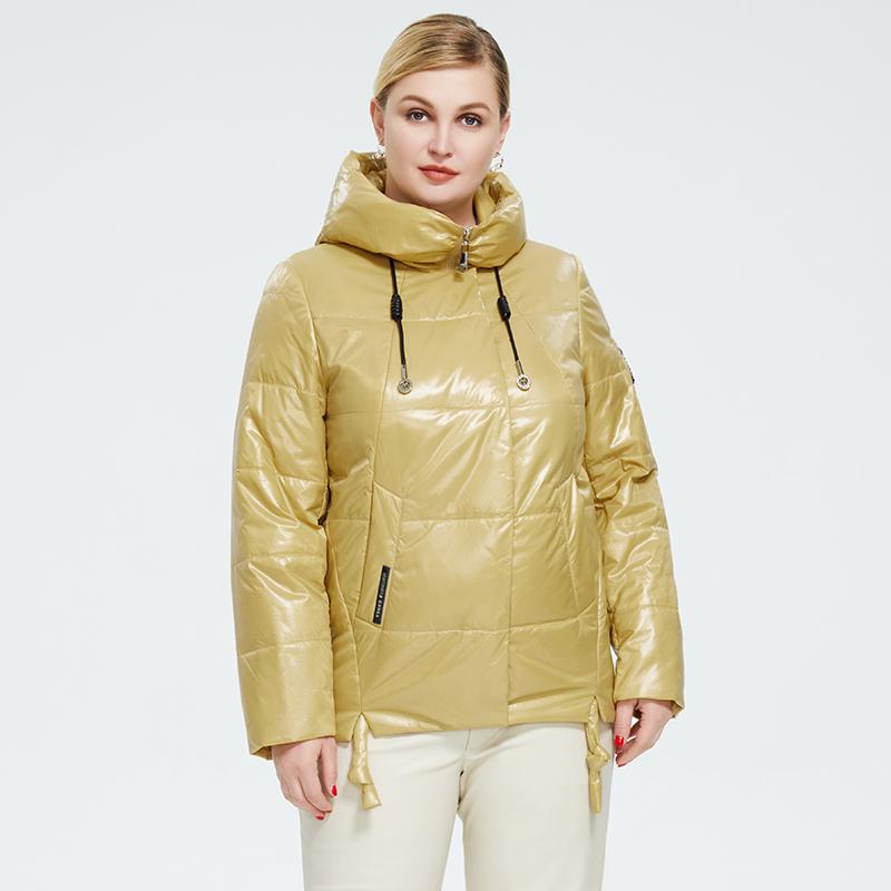 Astrid Women Jacket Oversize Quilted Warm With Hood Zipper Short Coat Casual Outwear