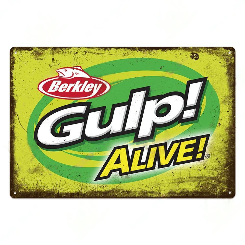 Fishing Gear Posters Vintage Metal Tin Signs Decor Retro Plaque Metal Plate Home Wall Art Room Decoration For