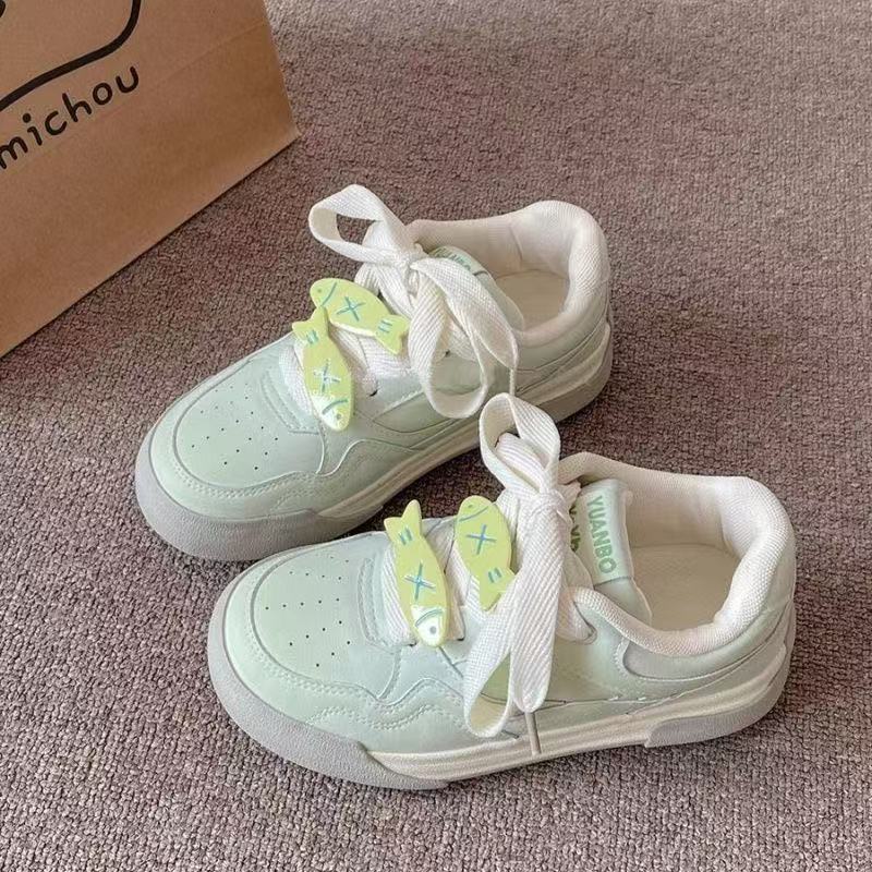 Wasteland Wind Niche Original Platform Sports Board Shoes Women's Ins Tide 2025 Spring New Student Casual White Shoes