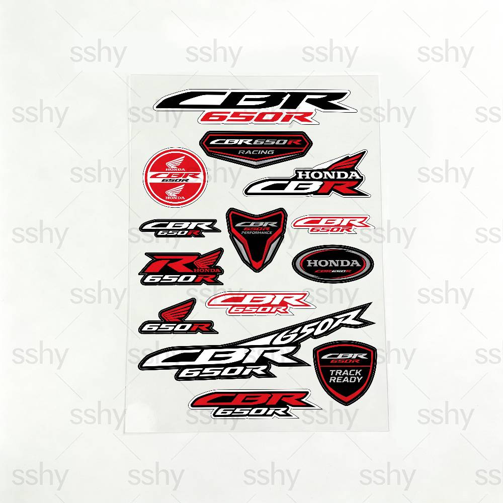 FOR HONDA CBR650R Reflective motorcycle stickers, 3M safety warning at night in the dark scooter helmetsOW3 lcnd9
