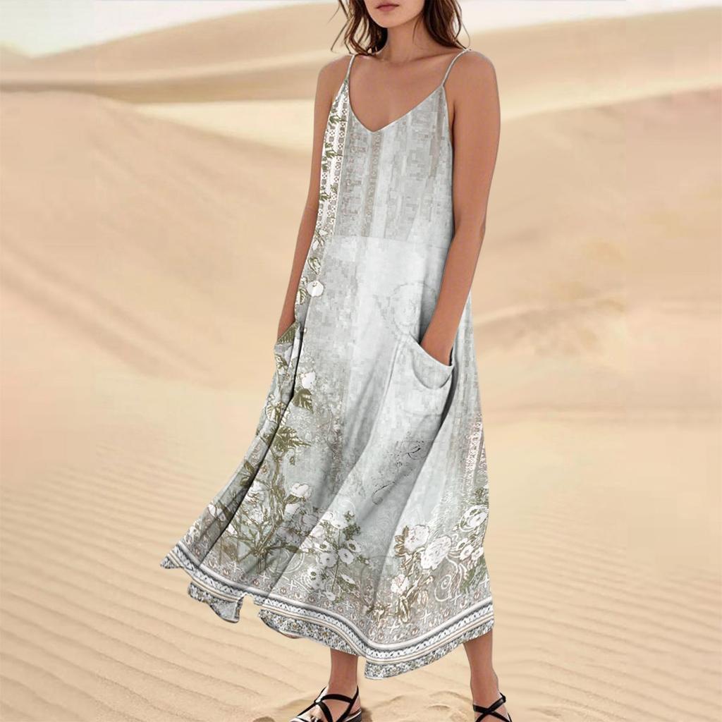 Women's Summer Dress Casual Loose Long Beach Vacation Dresses