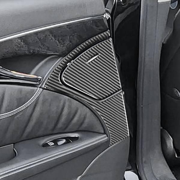 1 пара Наклейки на ящик для хранения задней двери Mercedes-Benz 03-09 из углеродного волокна