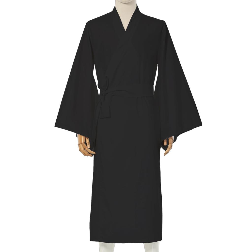 [FAD-4U] Мужское белое кимоно-юката, белый халат, 100% хлопок, однотонный, белый и черный, подходит для храмов, монахов, джентльменов, большие размеры