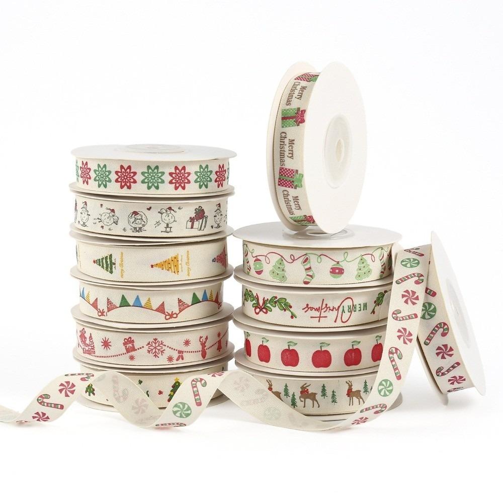 10 Yards Christmas Ribbon Christmas Print Christmas Craft Ribbon Holiday Decoration