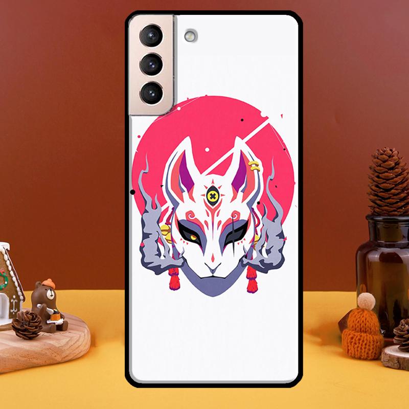 Чехол с лисой в японском стиле для Samsung Galaxy S21 Ultra S20 FE S8 S9 S10 Note 10 Plus Note 20 S22 Ultra Cover