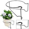 1/2Pcs Hanging Railing Planter Shelf Hanging Flower Basket Rack Rustproof Flower Pot Bracket Heavy Duty for Balcony Garden