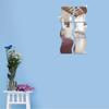 6Pcs Removable Acrylic 3D Wave Mirror Wall Sticker Home Decor Mural Decals