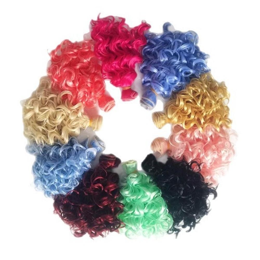 15CM Length Curly Doll Hair Chemical Fiber DIY Toy Hair DIY Doll Wig Accessories For BJD SD Doll