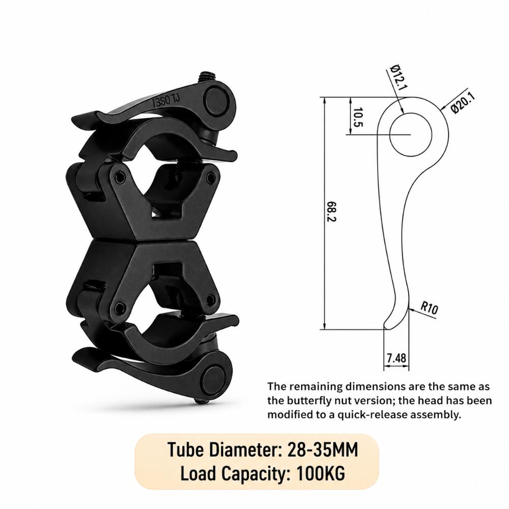 Quick Release DJ Light Clamps Lamp Hanger Hooks For LED PAR Moving Head Beam Spot Clamps