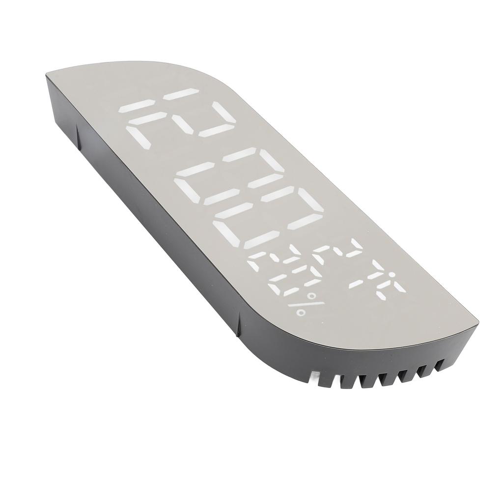 Digital Alarm Clock Multifunction Innovative Silent Temperature Humidity LED Mirror Desk Clock for