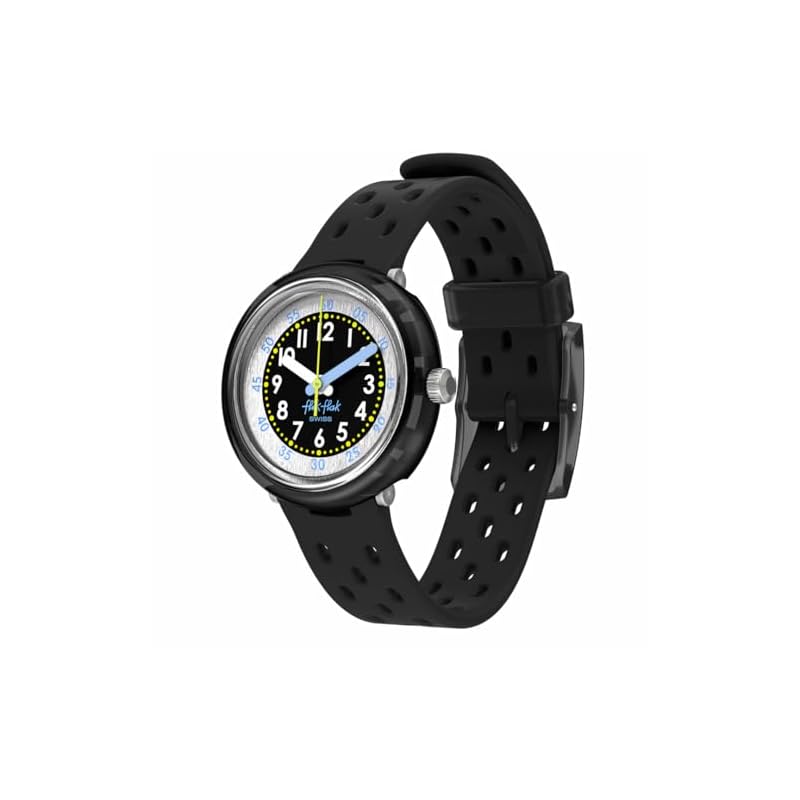 Детские часы Flik Flak Fizz в стиле Black Watch (FCNP001), Унисекс, Черный