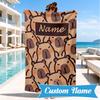 Custom Name Kapibala Beach Towel Microfiber Beach Towel, Lightweight and Quick-Dry, for Summer Travel, Swimming Pool Gift