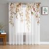 Autumn Wild Flowers Sheer Curtains for Living Room Decoration Window Curtains for Kitchen Tulle Voile Organza Curtains