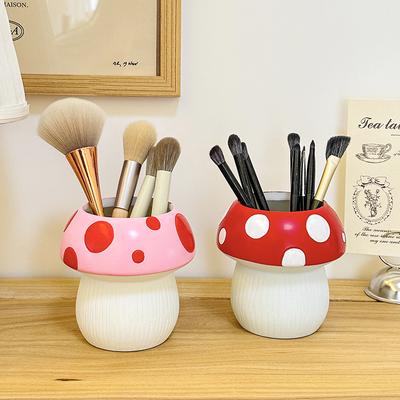 Miniso Креативная милая серия «Грибы» Подставка для ручек Хранение канцелярских принадлежностей Настольное украшение Подарок на день рождения для друзей
