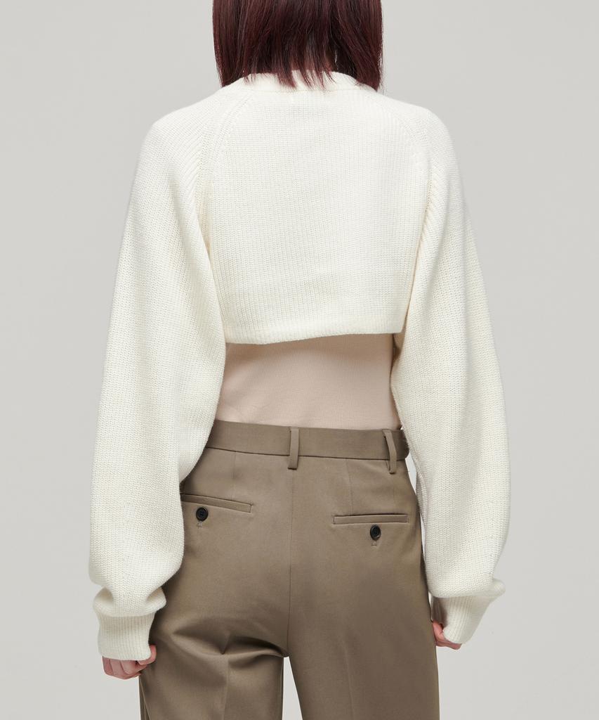 MUSINSA STANDARD WOMAN Женский вязаный топ-болеро [Кремовый]