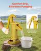 Well Hand Pitcher Pump, 25 ft Maximum Lift, Antique Cast Iron Manual Hand Water Pump, NPT 1-1/4 in Connection, Easy Installation, Old Fashioned for