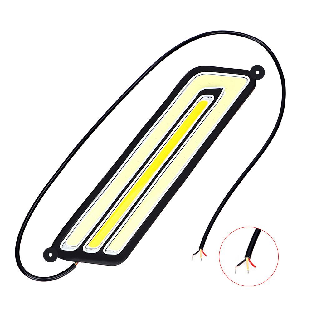 1 пара COB автомобильные указатели поворота лампы заднего хода светодиодные автомобильные DRL авто дневные ходовые огни