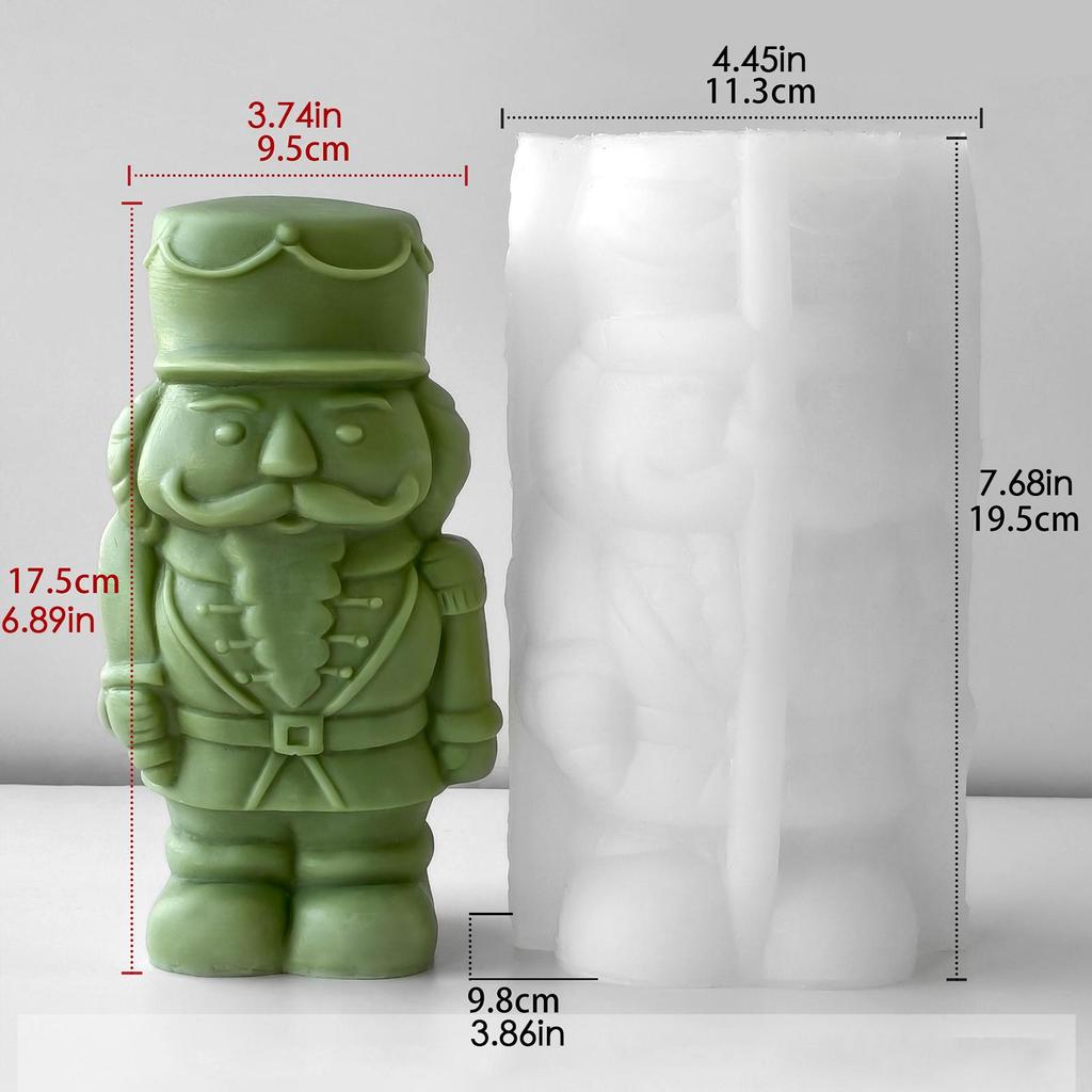 Силиконовые формы для свечей Форма для литья смолы Искусство Ремесло Щелкунчик Гипс Эпоксидная смола Формы Для Дома Свадебной комнаты Настольный декор