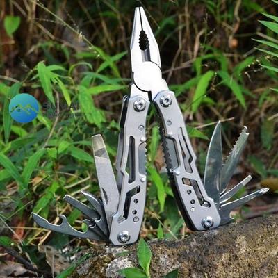 Многофункциональные универсальные плоскогубцы для использования на открытом воздухе 15 в 1, складные плоскогубцы из нержавеющей стали с нейлоновой сумкой