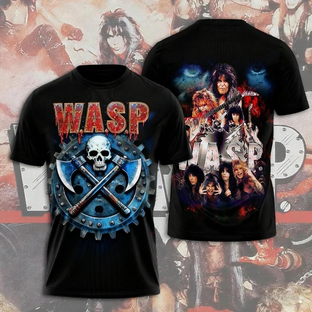 Горячие Аниме W.A.S.P Майки для Косплея Футболки 3D Печать Детские Мультяшные Футболки Летние Мужские Женские Харадзюку Короткий Рукав Y2k Топы