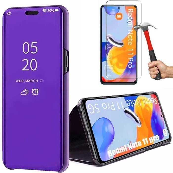 Coque de protection - E.F.CONNECTION - Pour Xiaomi Redmi Note 11 Pro 4G/5G - Violet - Anti-Rayure - Support intégré