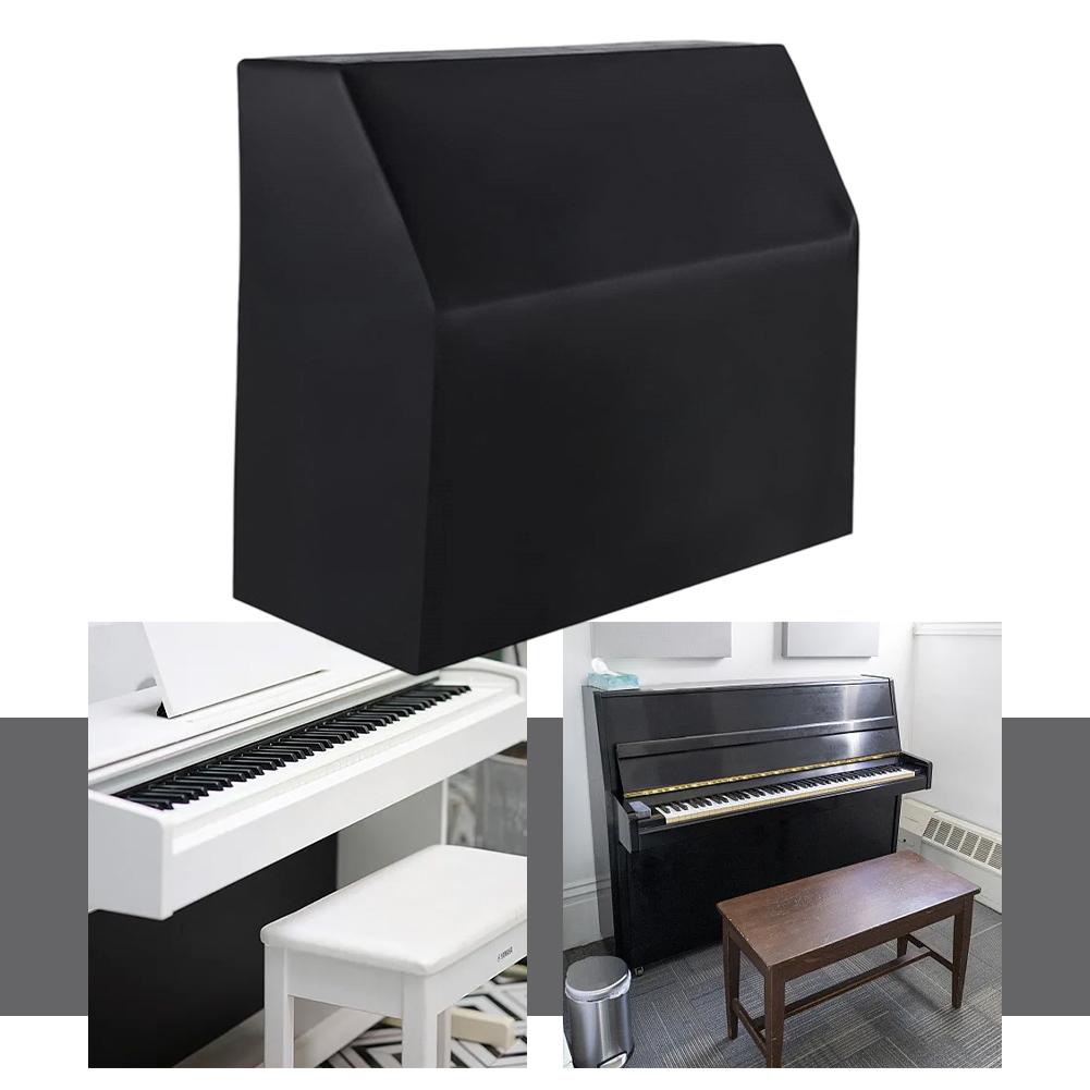 420D Чехол для пианино Черная ткань Оксфорд с серебряным покрытием Водонепроницаемый и пылезащитный чехол для инструмента Аксессуар для мебели