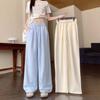 Дизайн-размер Большой размер Трехмерная талия Фу Универсальные повседневные брюки для женского лета Высокая талия Свободные Слиммирующие Струящиеся Широкие брюки Ямамото
