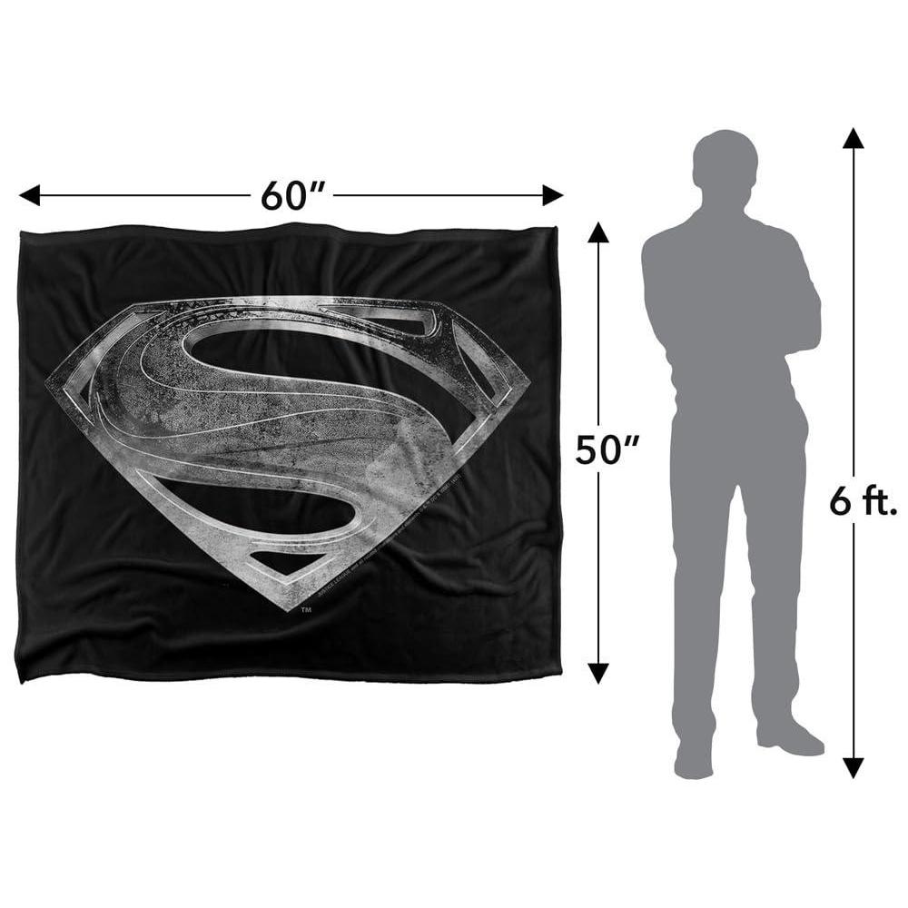 Justice League Superman Black Suit Symbol Soft Touch Blanket