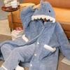 2023 Shark Women's Pajamas Flannel Hooded Sleepwear Kawaii Pijama Female Set with Pants Cute Pyjamas Halloween Party Loungewear