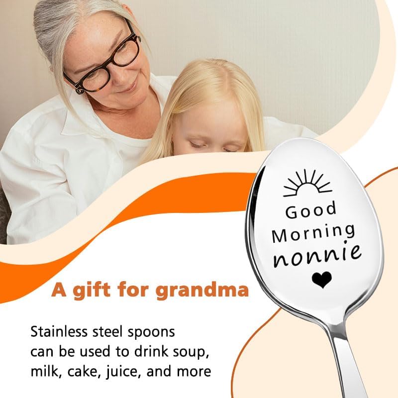 Grandma Mothers Day Gifts for Nonnie Coffee Spoon Gifts for Nana Grandma Birthday Gifts for Nanny Grammy Grandmother Appreciation Gifts for Granny